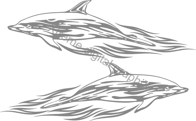 dolphin vinyl decals kit for boat 